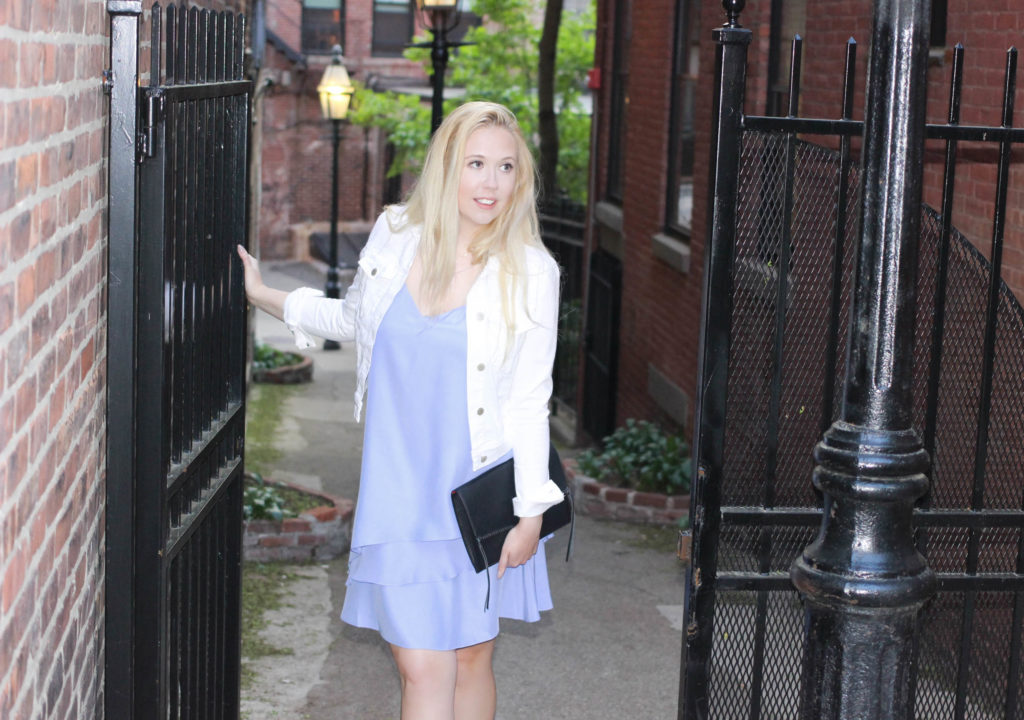 perfect date outfit walking around Boston's Beacon Hill