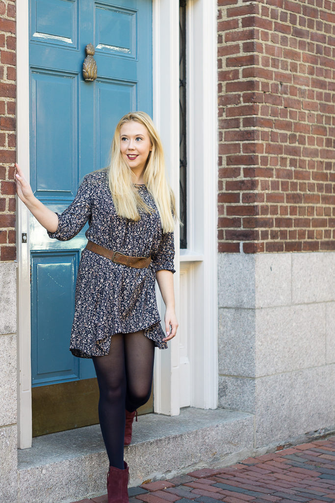boho chic for fall, boho fashion, boho dresses, fall fashion, fall style, fall outfits for women, fashion stylist blog, floral dresses, floral dresses for fall, blue door, beacon hill